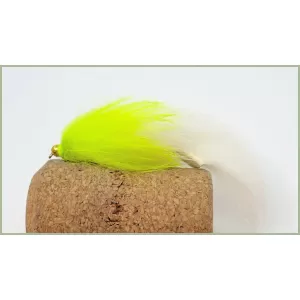 White & Chartreuse  Bunny Leech