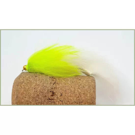 White & Chartreuse  Bunny Leech