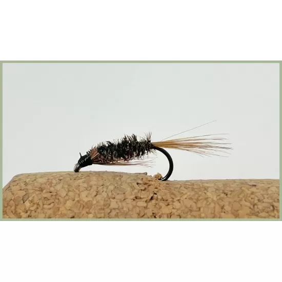 12 BARBLESS Diawl Bach Nymph Red and Natural