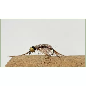 Barbless Goldhead Brown Shrimp Fly