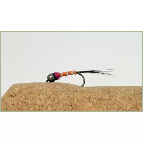 18 BARBLESS Perdigon Nymph - Tungsten