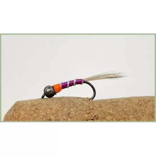 18 BARBLESS Perdigon Nymph - Tungsten