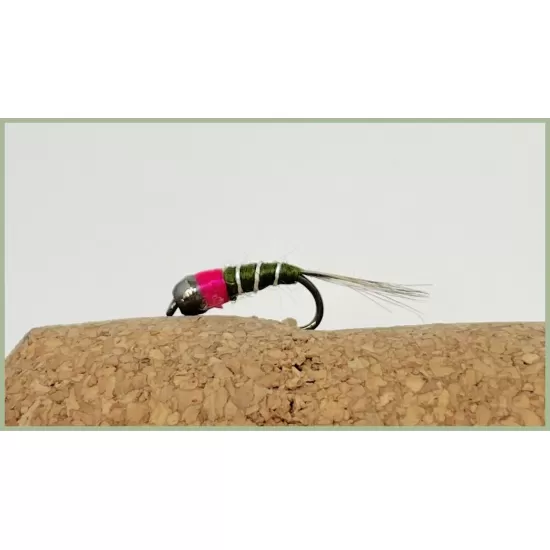 Barbless Perdigon Nymph - Olive