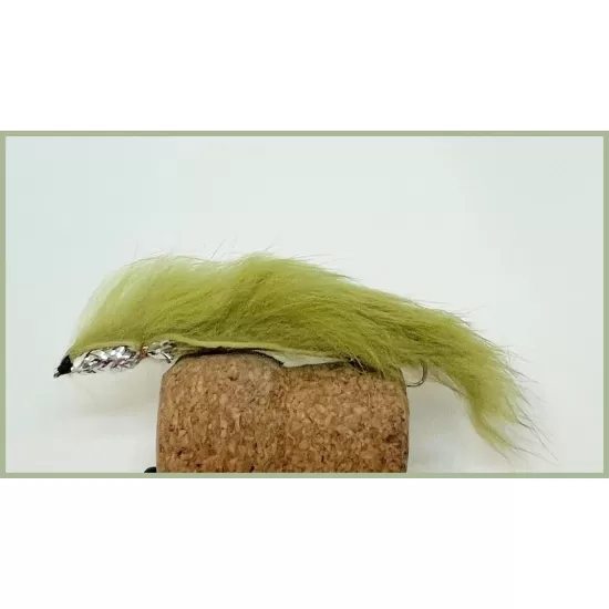 6 Barbless Snake Zonkers - Black,Olive & Orange