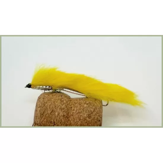 6 Barbless Snake Zonkers - White,Red and Yellow