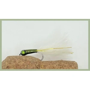 Marabou Stalking Bug - White/Chartreuse Marabou