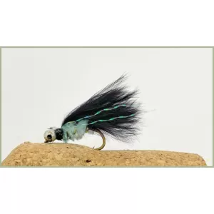Mini Cats Whiskers - Black & Green Chenille