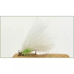 Mini Cats Whiskers - White & Green Chenille