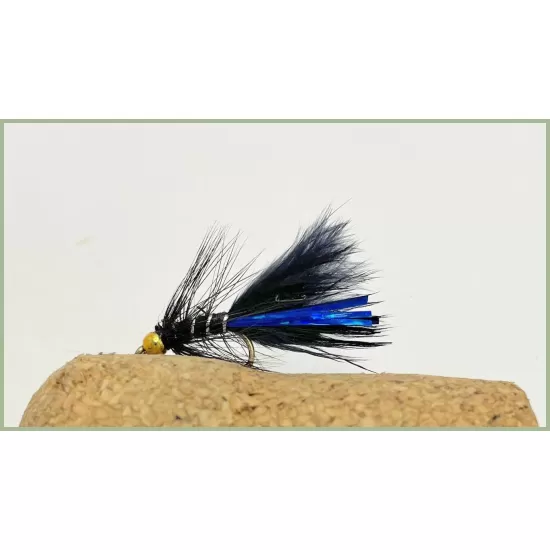 Mini Goldhead Flash Damsel - Black/Blue