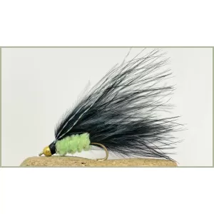 Cats Whiskers Black & Lime Goldhead