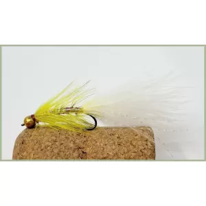 Barbless Goldhead White/Yellow Dancer