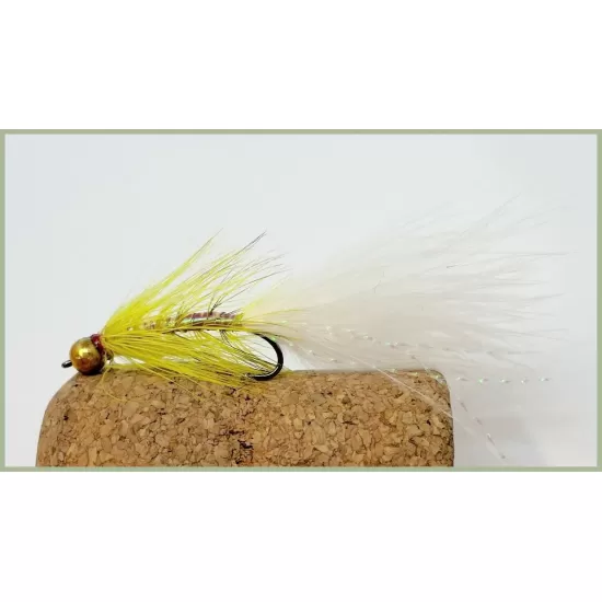 Barbless Goldhead White/Yellow Dancer
