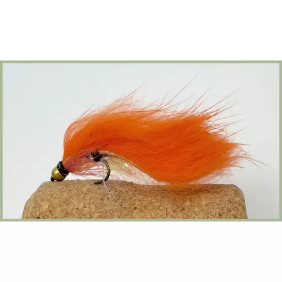 Barbless Goldhead Orange Zonker