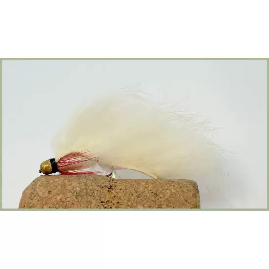 Barbless Goldhead White Zonker