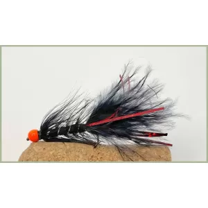 Barbless Hothead Flash Damsel - Black/Red