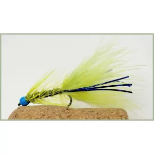 Barbless Hothead Flash Damsel - Olive/Blue