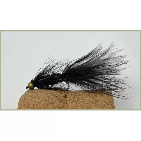 Barbless Goldhead Black Woolly Bugger