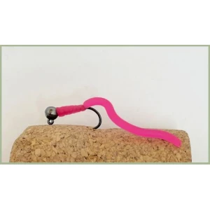Barbless Tungsten Bead Squirminator Pink