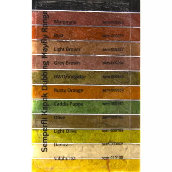 Kapok Dry Fly Dubbing Mayfly Dispenser