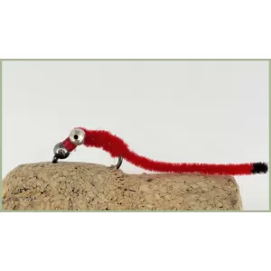 BARBLESS Carp San Juan Worm Red