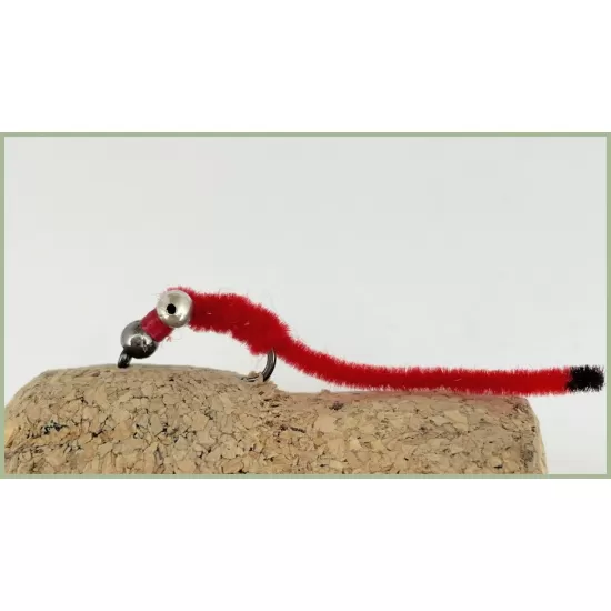 BARBLESS Carp San Juan Worm Red
