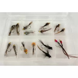 Comp Box - 16 Goldhead Hares Ear and Pheasant Tail Flies