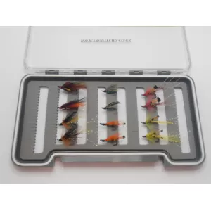 12 Mixed Double Salmon Flies - Boxed Set