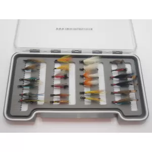 24 Single Hook Salmon Flies - Boxed Set