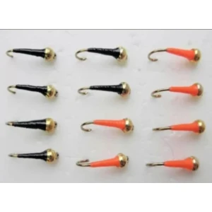 12 Barbless Goldhead Buzzer - SBK Orange and Olive