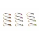 12 Barbless Quill Buzzers - Full Colour Range