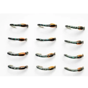 12 Barbless Epoxy Buzzer - Black and Olive Sparkle