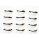 12 Barbless Epoxy Buzzer - Black and Olive Sparkle