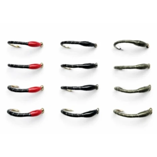 12 Barbless Epoxy Buzzer - Redhead,Black & Olive