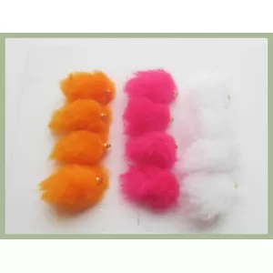 12 Eggstacy Blobs, White, Pink, Orange
