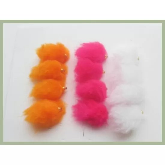 12 Eggstacy Blobs, White, Pink, Orange