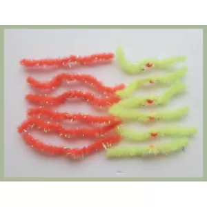 12 Chewing Gum Worm - Orange and Yellow