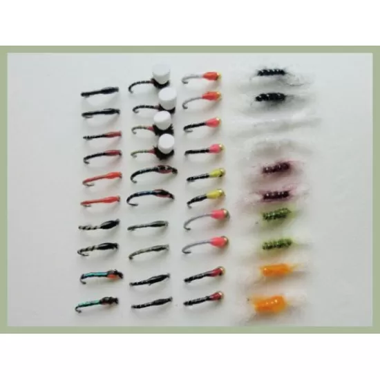 40 BARBLESS Buzzer Fly Pack - Specific Patterns