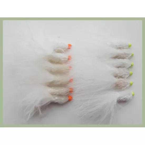 12 Hothead White Fritz (lime & Orange Bead)