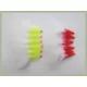 12 Straggle Hotheads - Solid Bodies - Red & Chartreuse