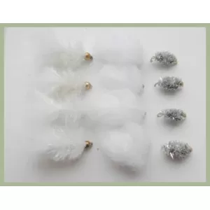 12 Silver/White Blob & Egg