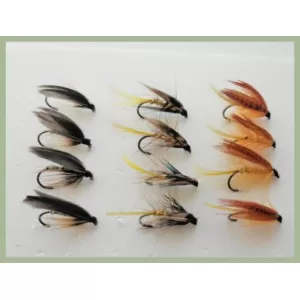 12 BARBLESS Wet Flies - Dunkeld, Invicta, Greenwell