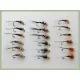 18 Barbless Goldhead Jig Flies - Pearl, Red dot, Red head, Copper rib, Red hothead, Red