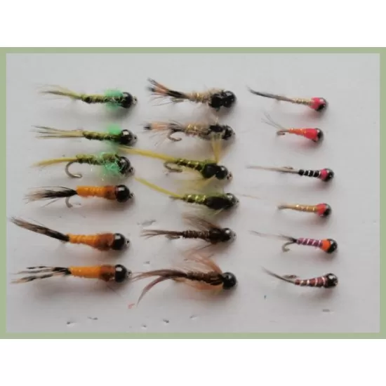 18 Tungsten Bead Nymph inc Perdigon