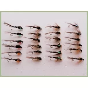 24 Pheasant tail Nymph - Hothead, Tungsten, GH, Unweighted