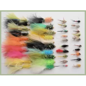 40 Random Goldhead Nymph and Lure Flies