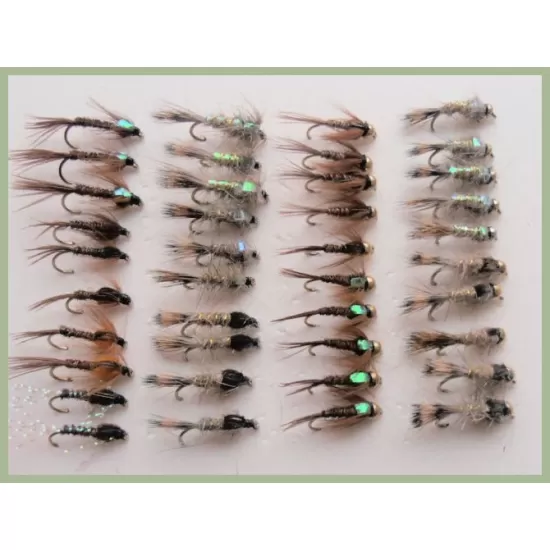 40 Hares ear and Pheasant tail nymph inc goldhead