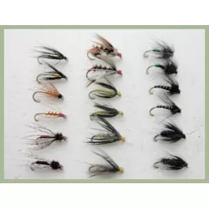 18 Wet Flies- Spider Patterns inc Waterhen, Yellow and Dove & More