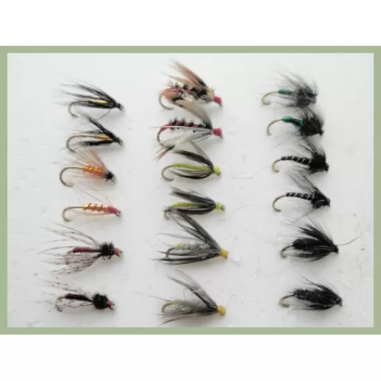 18 Wet Flies- Spider Patterns inc Waterhen, Yellow and Dove & More
