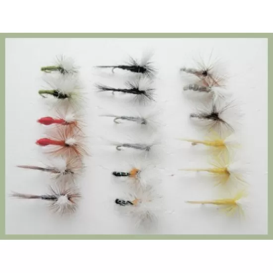 18 Parachute Dry Flies - 8 varieties