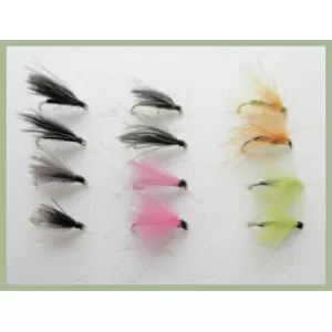 12 Mixed CDC F  Flies - All colours